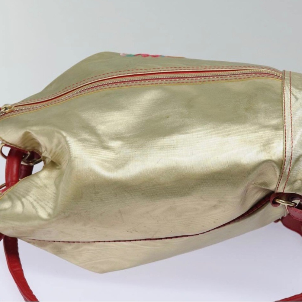 Loewe Cream Leather Bucket Backpack with Multicolor Anagram - Picture 7 of 15